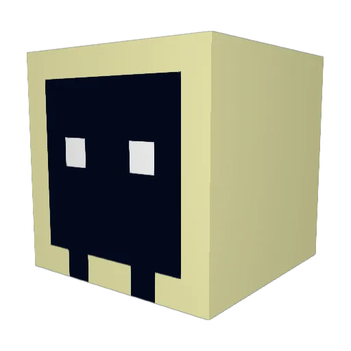Lunchboxfriendz Minecraft avatar head, 3D render