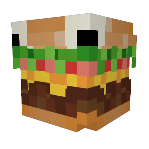 Lunchiii Minecraft avatar head, 3D render