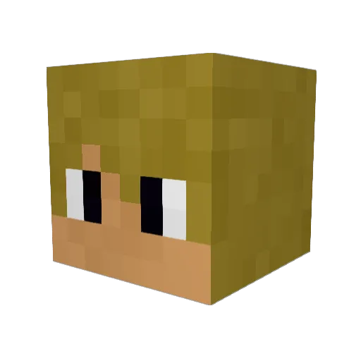 Lund_05 Minecraft avatar head, 3D render