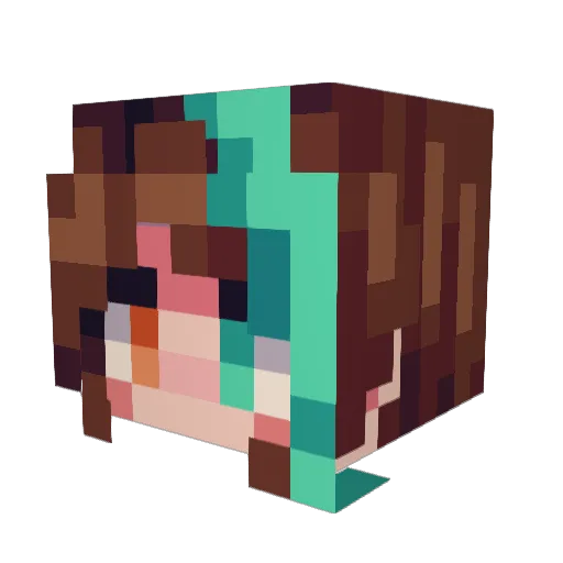 Lundir0 Minecraft avatar head, 3D render