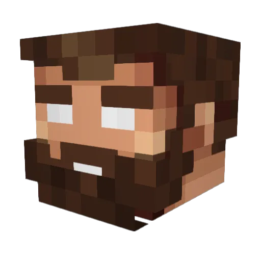 Lundrigan40 Minecraft avatar head, 3D render