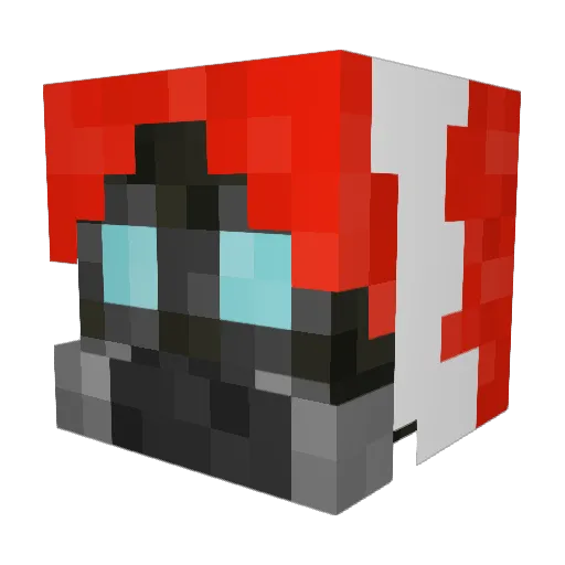 Lune71 Minecraft avatar head, 3D render