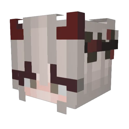 LuneBleue428 Minecraft avatar head, 3D render