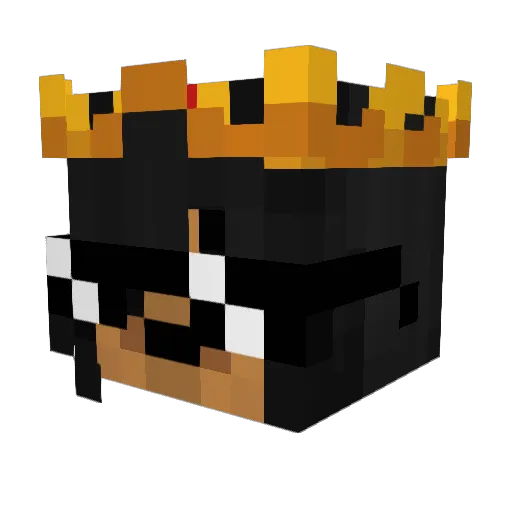 LuneSolitaire Minecraft avatar head, 3D render