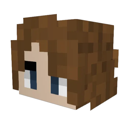 Lune_de_Crystal Minecraft avatar head, 3D render