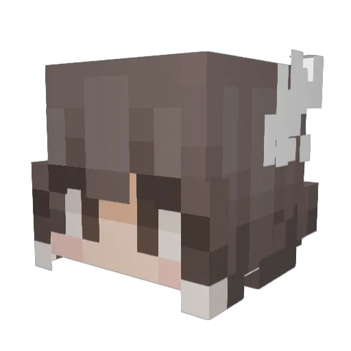 Lunefy Minecraft avatar head, 3D render