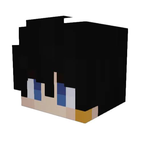 Lunethur Minecraft avatar head, 3D render