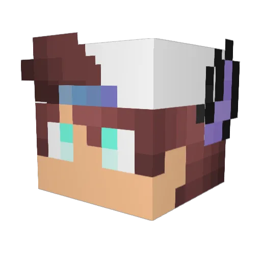 LunexT8 Minecraft avatar head, 3D render