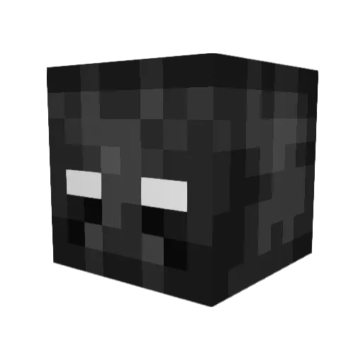 Lung Minecraft avatar head, 3D render