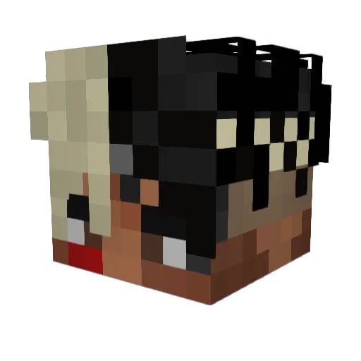 LungKum Minecraft avatar head, 3D render