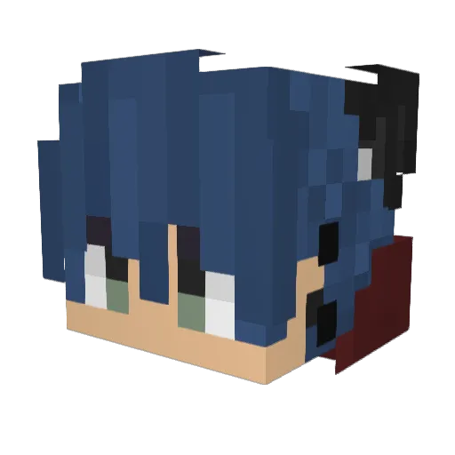 Luni2804 Minecraft avatar head, 3D render