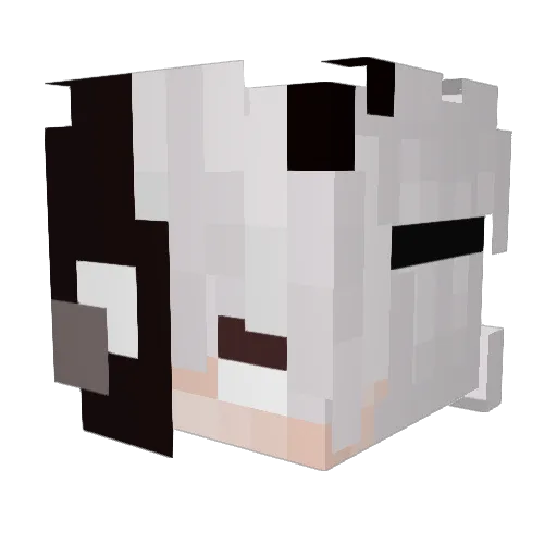 LuniXzuu Minecraft avatar head, 3D render