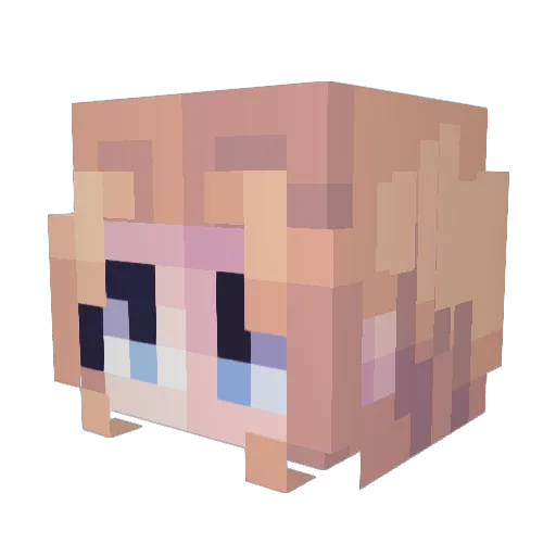 Luni_Lux Minecraft avatar head, 3D render