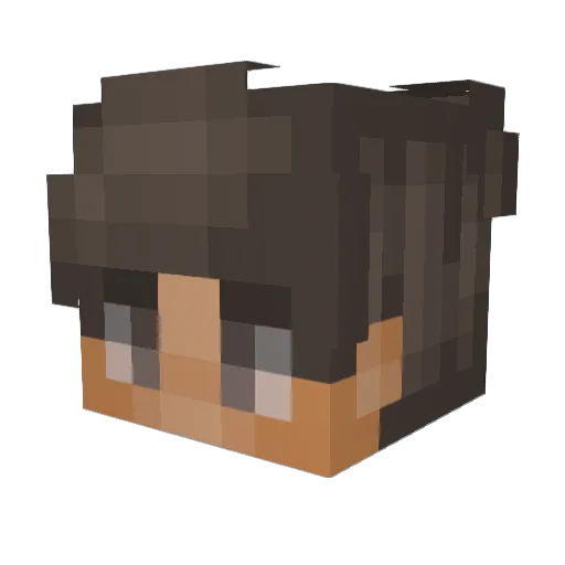 Luniasere Minecraft avatar head, 3D render