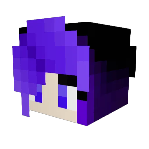 Lunielle_ Minecraft avatar head, 3D render