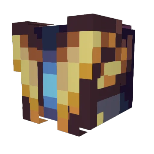Lunik_ Minecraft avatar head, 3D render
