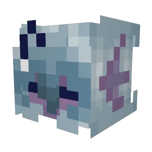 Lunikyu Minecraft avatar head, 3D render