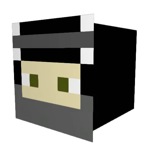Lunin Minecraft avatar head, 3D render
