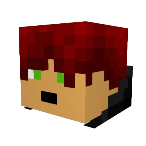 Lunio_777 Minecraft avatar head, 3D render