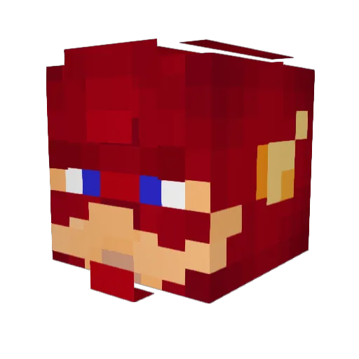 Luniox Minecraft avatar head, 3D render