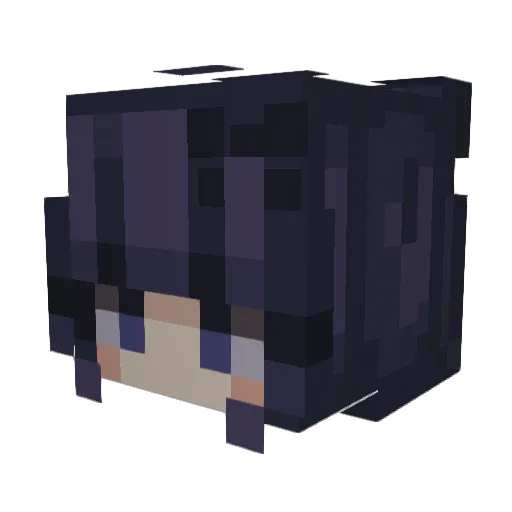 Luniriaa Minecraft avatar head, 3D render