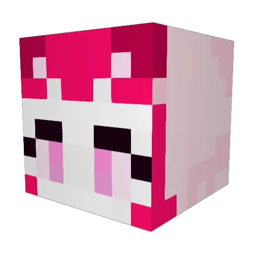 Luniwolf Minecraft avatar head, 3D render