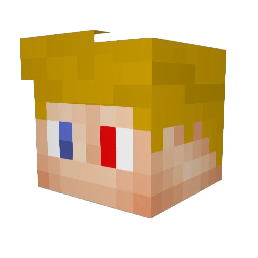 LunixHD Minecraft avatar head, 3D render