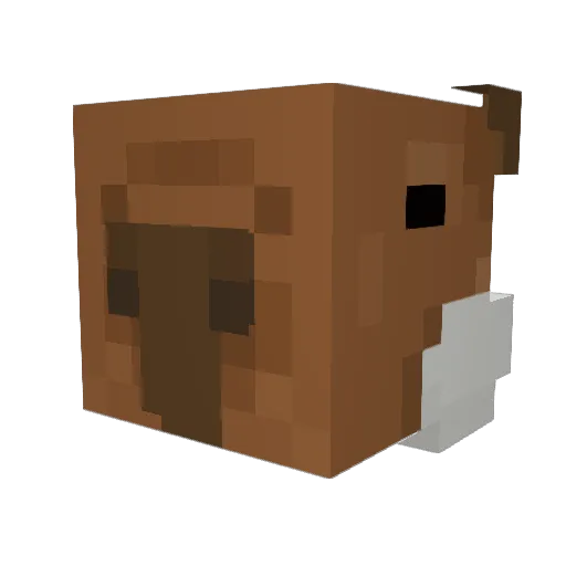 Lunizim Minecraft avatar head, 3D render