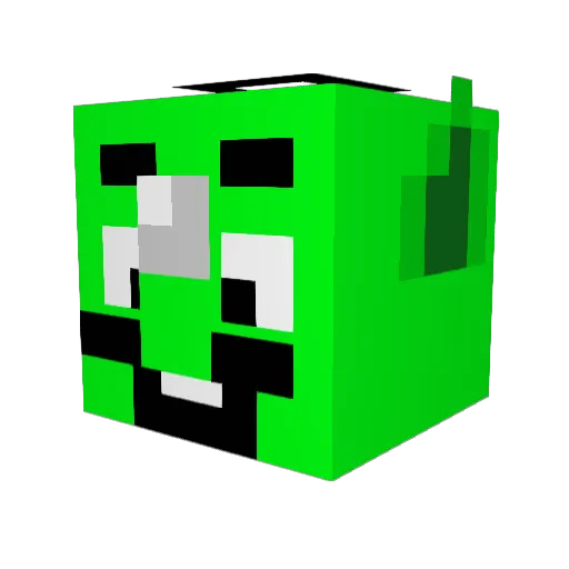 LunkRhino Minecraft avatar head, 3D render