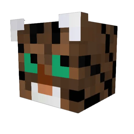 Lunlich_ Minecraft avatar head, 3D render
