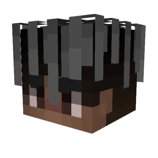 Lunobii Minecraft avatar head, 3D render