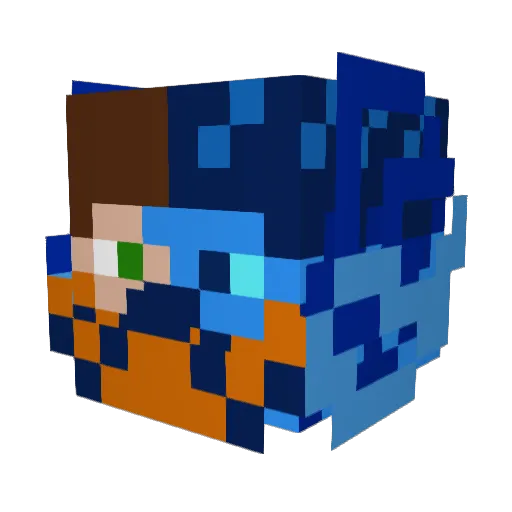 Lunoro1806 Minecraft avatar head, 3D render