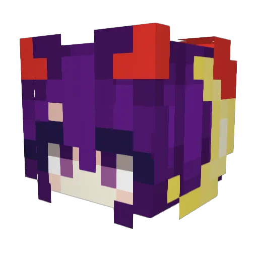 Lunosis_ Minecraft avatar head, 3D render