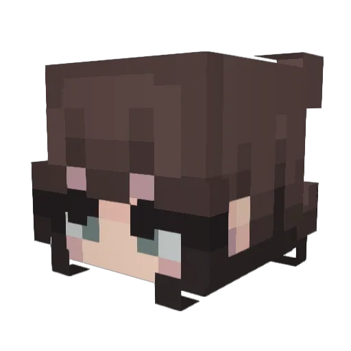 Lunxx Minecraft avatar head, 3D render