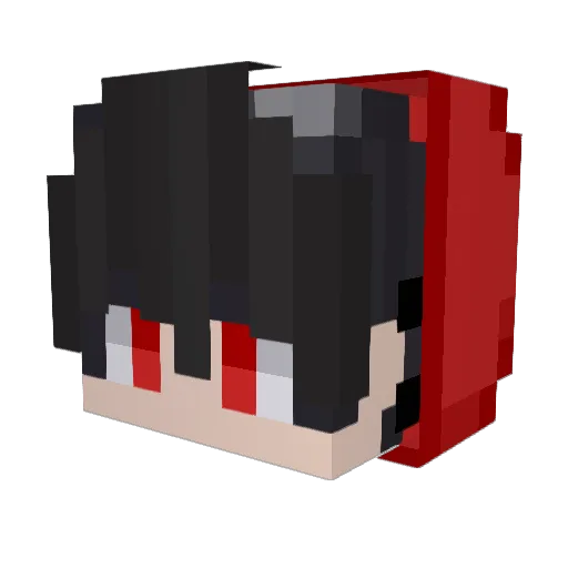 Lunzs Minecraft avatar head, 3D render