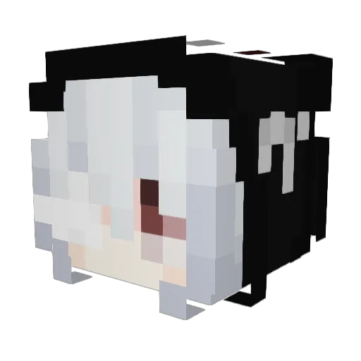 Luo112 Minecraft avatar head, 3D render