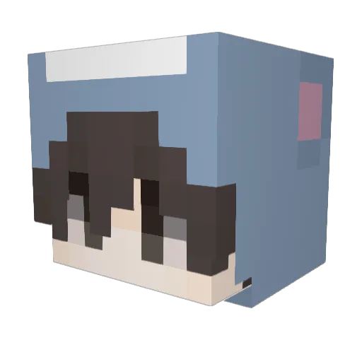 LuoJoker Minecraft avatar head, 3D render