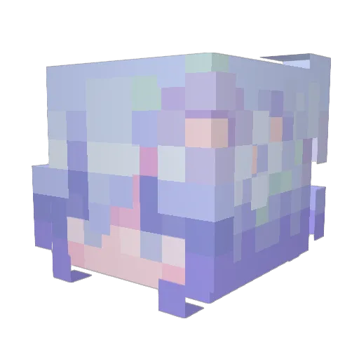 LuoLiYing Minecraft avatar head, 3D render