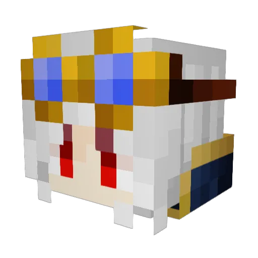 LuoTongP Minecraft avatar head, 3D render