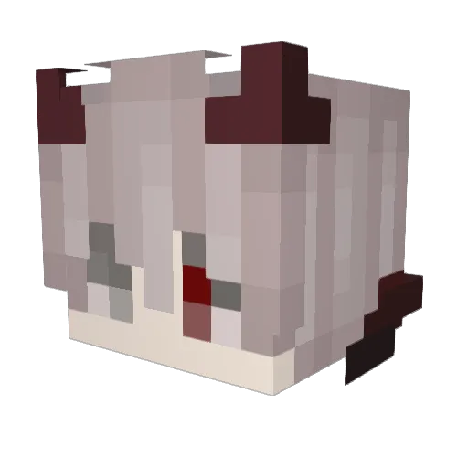 LuoYing_ Minecraft avatar head, 3D render