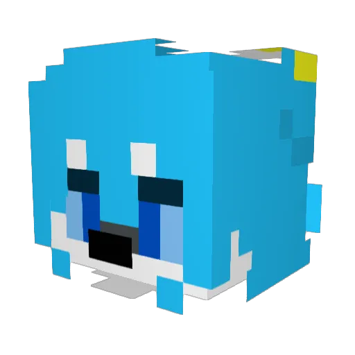 Luo_Xue1 Minecraft avatar head, 3D render