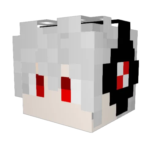 Luo_day Minecraft avatar head, 3D render