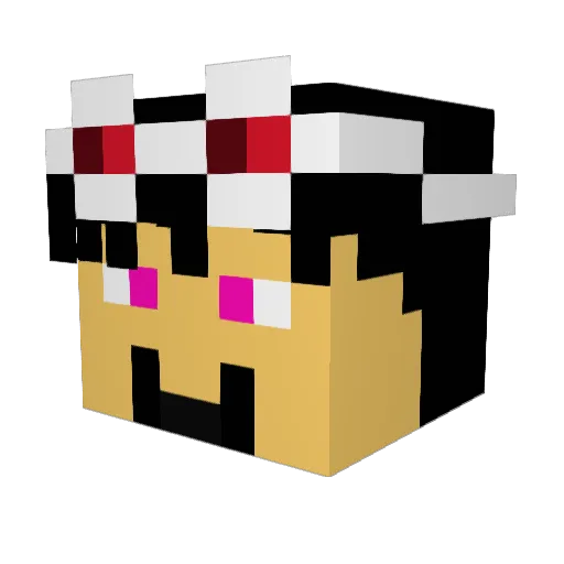 LuongNights Minecraft avatar head, 3D render