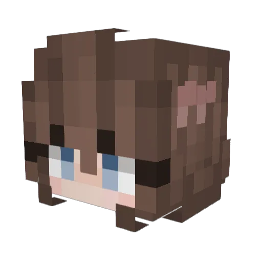 Luoosey Minecraft avatar head, 3D render