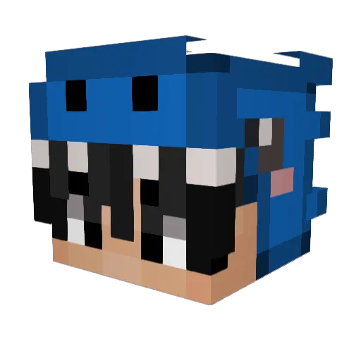 Luoryx Minecraft avatar head, 3D render