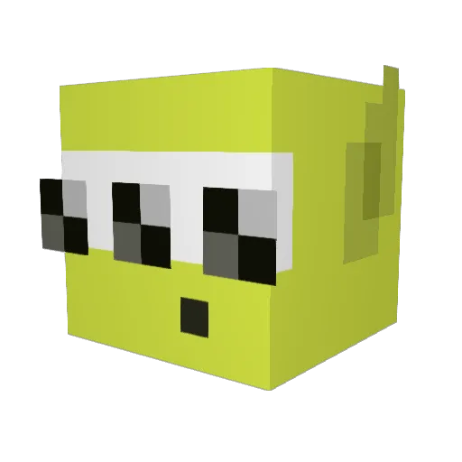 Luoso Minecraft avatar head, 3D render