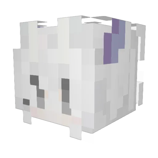 Luoyu_0 Minecraft avatar head, 3D render