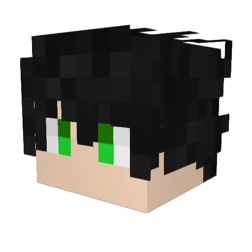 LupBR Minecraft avatar head, 3D render