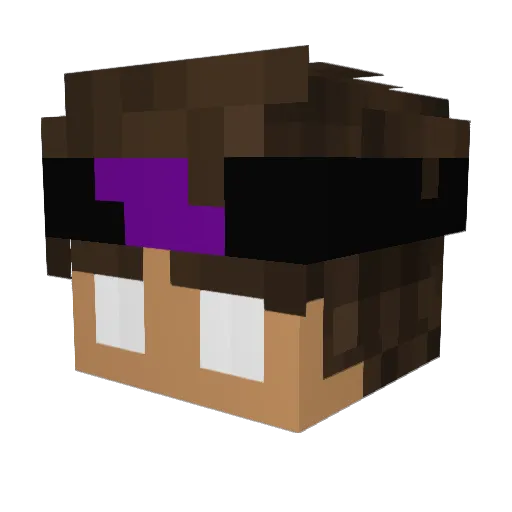 LupZX Minecraft avatar head, 3D render