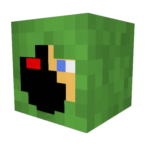 Lupa583 Minecraft avatar head, 3D render